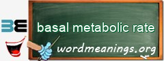 WordMeaning blackboard for basal metabolic rate